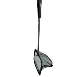 ANIMALLPARADISE - Epuisette filet noir, maille moyenne, 10 cm x 8.5 x 32 cm, aquarium
