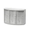 AQUATLANTIS - Meuble Aquarium 3 portes Sublime Horizon Chêne Blanc L120,5xP49xH83cm