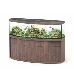 AQUATLANTIS - Meuble avec aquarium Sublime Horizon bois chêne brun 200,5x66,6x83 cm