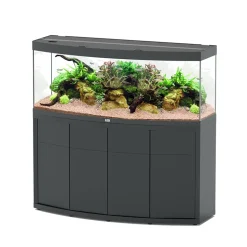 AQUATLANTIS - Meuble avec aquarium Sublime Horizon en bois gris - 150,2x53,7x83 cm