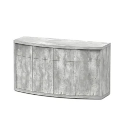 AQUATLANTIS - Meuble d'aquarium 4 portes Sublime Horizon Béton L.150,3xP.53,5xH.83cm