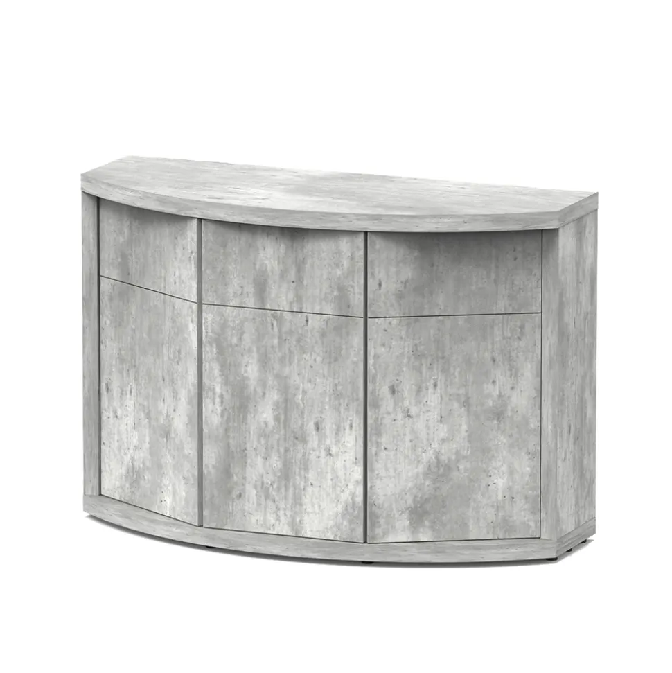AQUATLANTIS - Meuble d'aquarium 3 portes Sublime Horizon Béton L.120,5xP.49xH.83cm