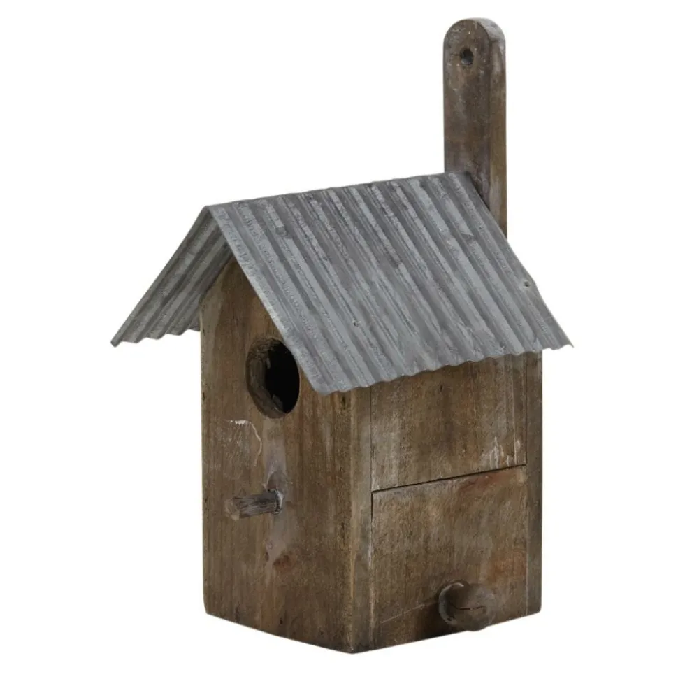 AUBRY GASPARD - Nichoir oiseau bois et zinc (lot de 2)