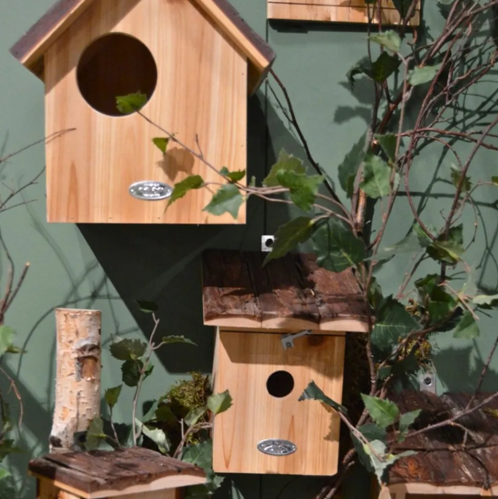 BEST FOR BIRDS - Nichoir pour oiseaux avec toît en écorce mésange charbonnière