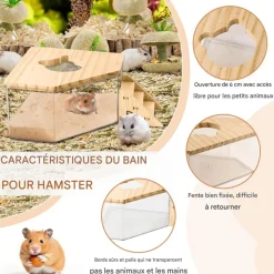 DOWNYPAWS - Bac de bain de sable - pentagon avec échelle