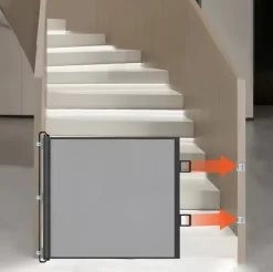 DOWNYPAWS - Barrière de protection pliable et portable: filet d'isolement sécuritaire pour chats et chiens