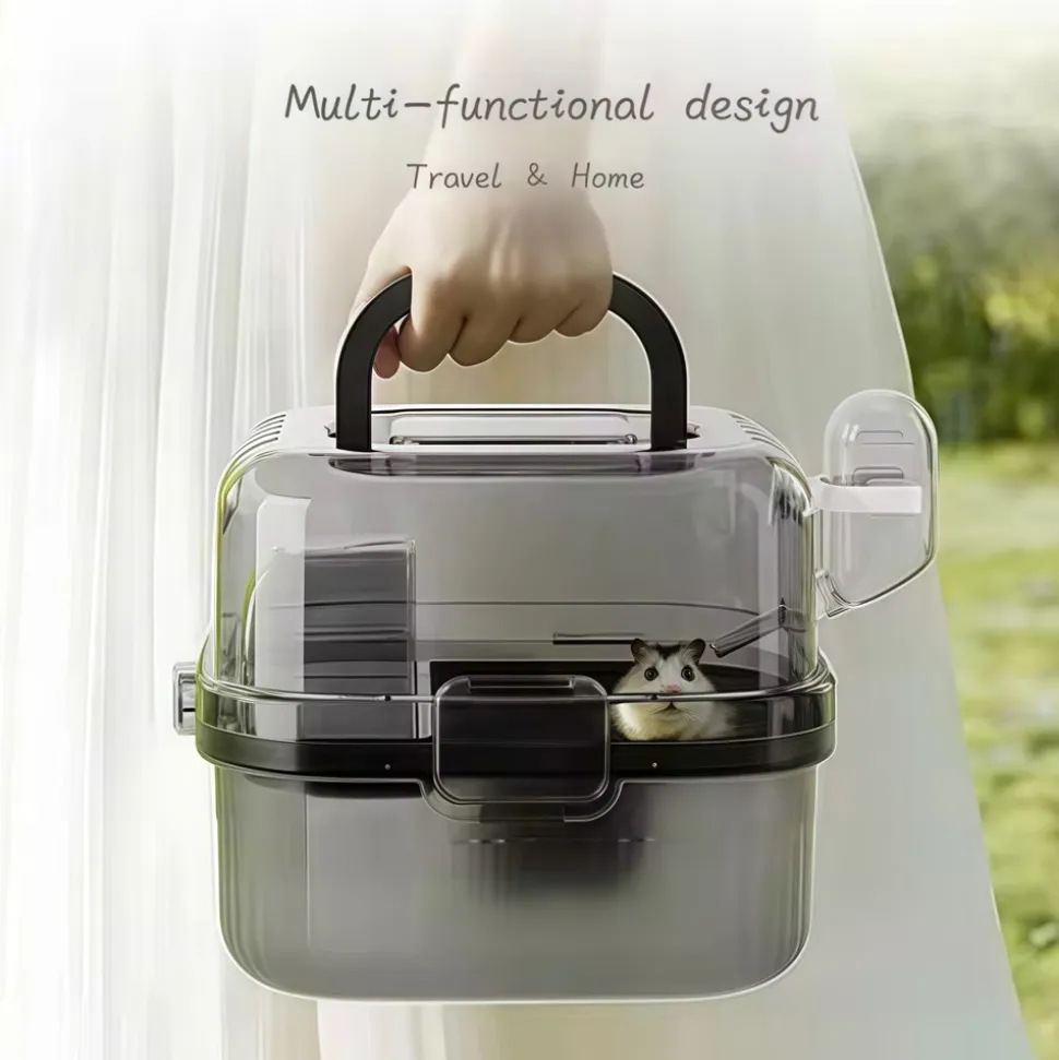 DOWNYPAWS - Cage extérieure portable pour hamster, écureuil planeur en sucre et ours doré - fournitures petits animaux