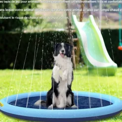 DOWNYPAWS - Coussin d'eau-piscine pour chiens-aire de jeux pour piscine pour chiens-version épaissie de 1 m