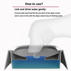 DOWNYPAWS - Fontaine à eau flottante anti-éclaboussures pour chien de compagnie