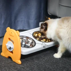 DOWNYPAWS - Gamelles surélevées pour chats et chiens