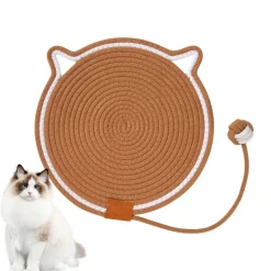 DOWNYPAWS - Grattoir tapis ronde - protection meubles et jeu chat
