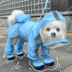 DOWNYPAWS - Imperméable pour chien- avec sac de rangement-taille l : longueur du dos : 37 cm