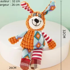 DOWNYPAWS - Jouets pour chiens en forme de crocodile, d'âne, de mouton, de renard, de lapin, d'éléphant, de cochon