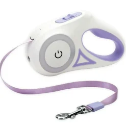 DOWNYPAWS - Laisse rétractable lumineuse, 16 pieds, 6 couleurs de banderole