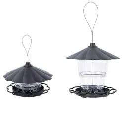 DOWNYPAWS - Mangeoire à oiseaux sauvages rétractable pliable pour jardin suspendu