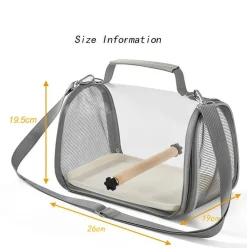 DOWNYPAWS - Sac de voyage léger respirant portable et pliable pour animaux de compagnie - cage à oiseaux pour perroquets à porter à une épaule