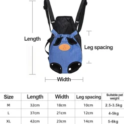 DOWNYPAWS - Sac à dos pour chat et aux chiens -rose corail-xl (5-6kg)