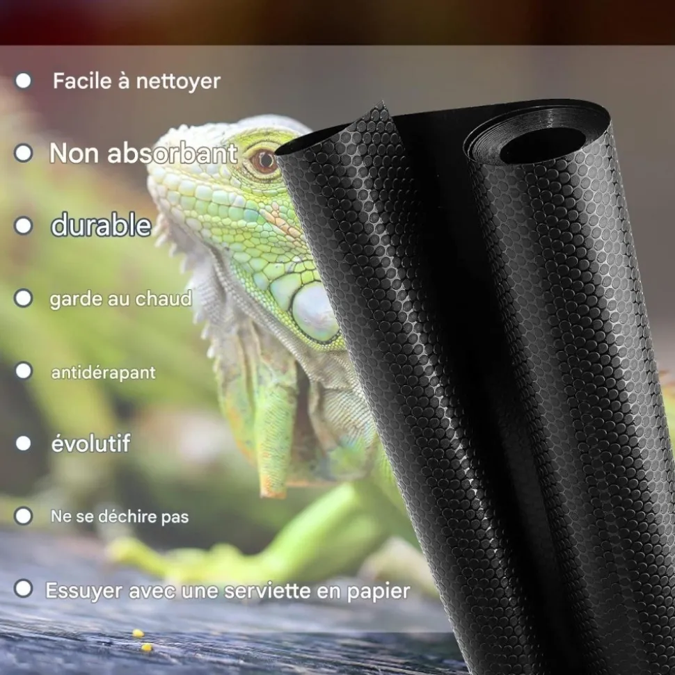 DOWNYPAWS - Tapis de terrarium - substrat pour reptiles