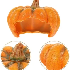 DTOPBUYAGE - Décor citrouille aquarium cachette reptile