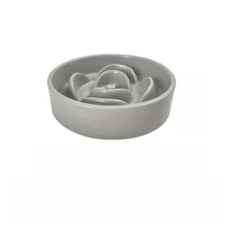DTOPBUYAGE - Dtopbuyage ecuelle anti glouton plastique couleur grise 15.5*15.5*4cm