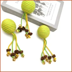 DTOPBUYAGE - Dtopbuyage jouets pour chats : boules de coton avec sonnette