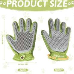 DTOPBUYAGE - Gant de toilettage 2 en 1 pour chiens et chats