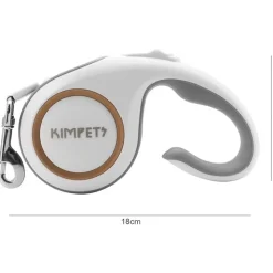 DTOPBUYAGE - Laisse extensible verrouillée 5m blanc chien