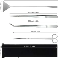 DTOPBUYAGE - Outil 4 pièces acier inoxydable pour aquarium
