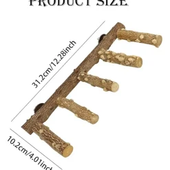 DTOPBUYAGE - Perchoir bois naturel etagé oiseaux