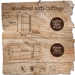 DUVOPLUS - Volière asti cottage 82x40x160 cm bois