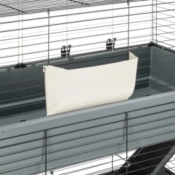 FERPLAST - Cage deux étages pour lapins rabbit 120 double, face avant ouvrable, support et accessoires inclus