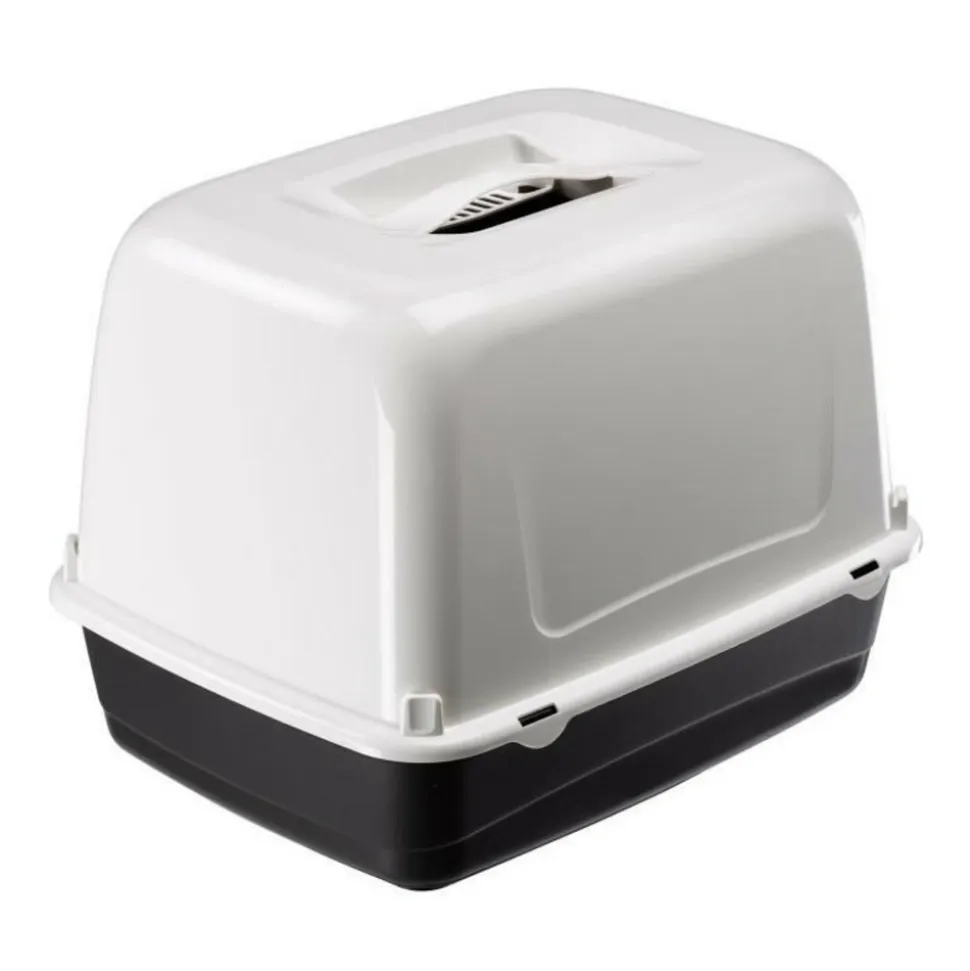 FERPLAST - Maison de toilette pour chat clear cat 10 - plastique - filtre a charbon actif - porte - ferplast