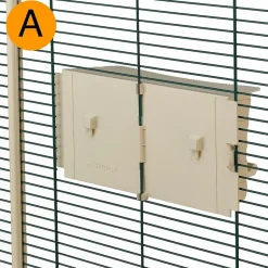 Ferplast volière cage à oiseaux hemmy cage pour oiseaux, canaris, pinsons, perruches ondulées, inséparables, en bois, accessoires