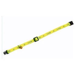 FLAMINGO - Collier réglable de 20 à 35 cm jaune motif poisson + clochette pour chat