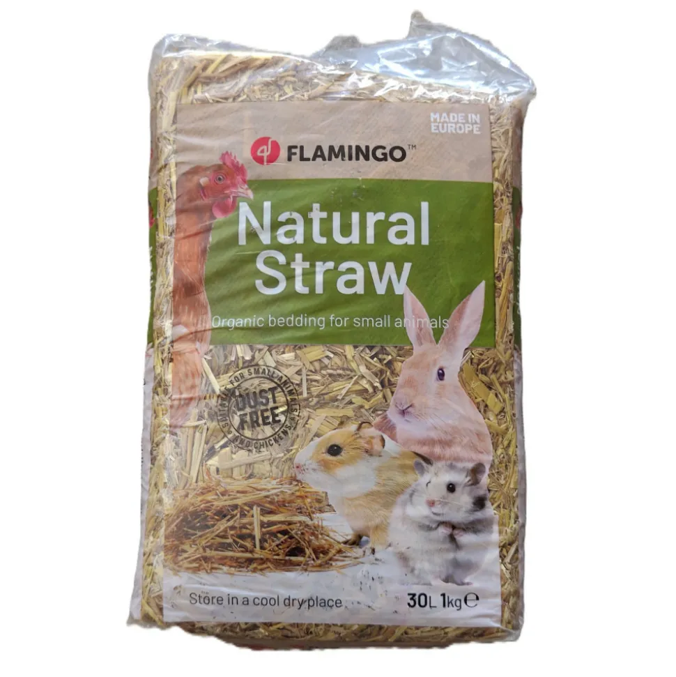 FLAMINGO - Paille 1 kg 30 litres pour rongeurs