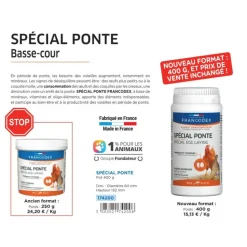 FRANCODEX - Spécial ponte, pot de 400 g pour poule pondeuse