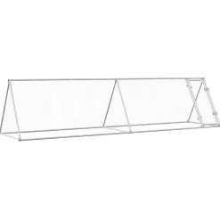 HELLOSHOP26 - Cage pour poules argenté 400 x 105 x 91 cm acier galvanisé argent