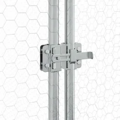 HELLOSHOP26 - Cage pour poules argenté 400 x 105 x 182 cm acier galvanisé argent