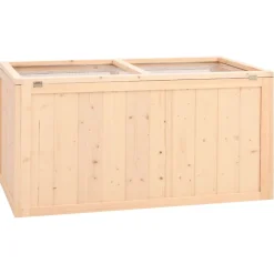 HELLOSHOP26 - Cage à hamster 89,5 x 45 x 45 cm bois massif de sapin marron