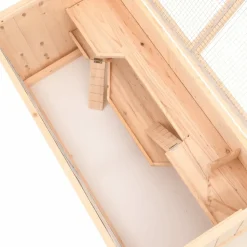 HELLOSHOP26 - Cage à hamster 89,5 x 45 x 45 cm bois massif de sapin marron