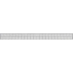 HELLOSHOP26 - Poulailler enclos cage poules d'extérieur 3 x 24 x 2 m acier galvanisé argent