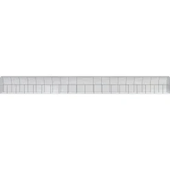 HELLOSHOP26 - Poulailler enclos cage poules d'extérieur 3 x 20 x 2 m acier galvanisé argent