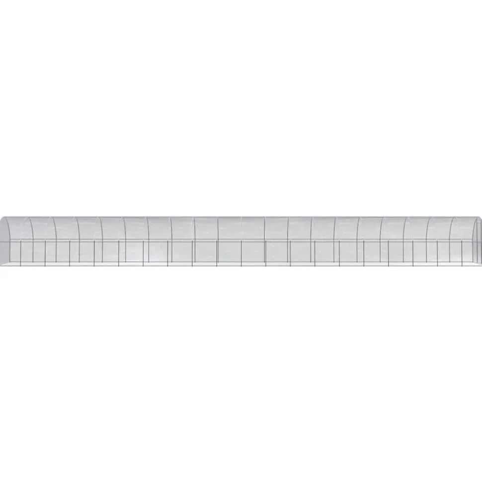 HELLOSHOP26 - Poulailler enclos cage poules d'extérieur 3 x 20 x 2 m acier galvanisé argent