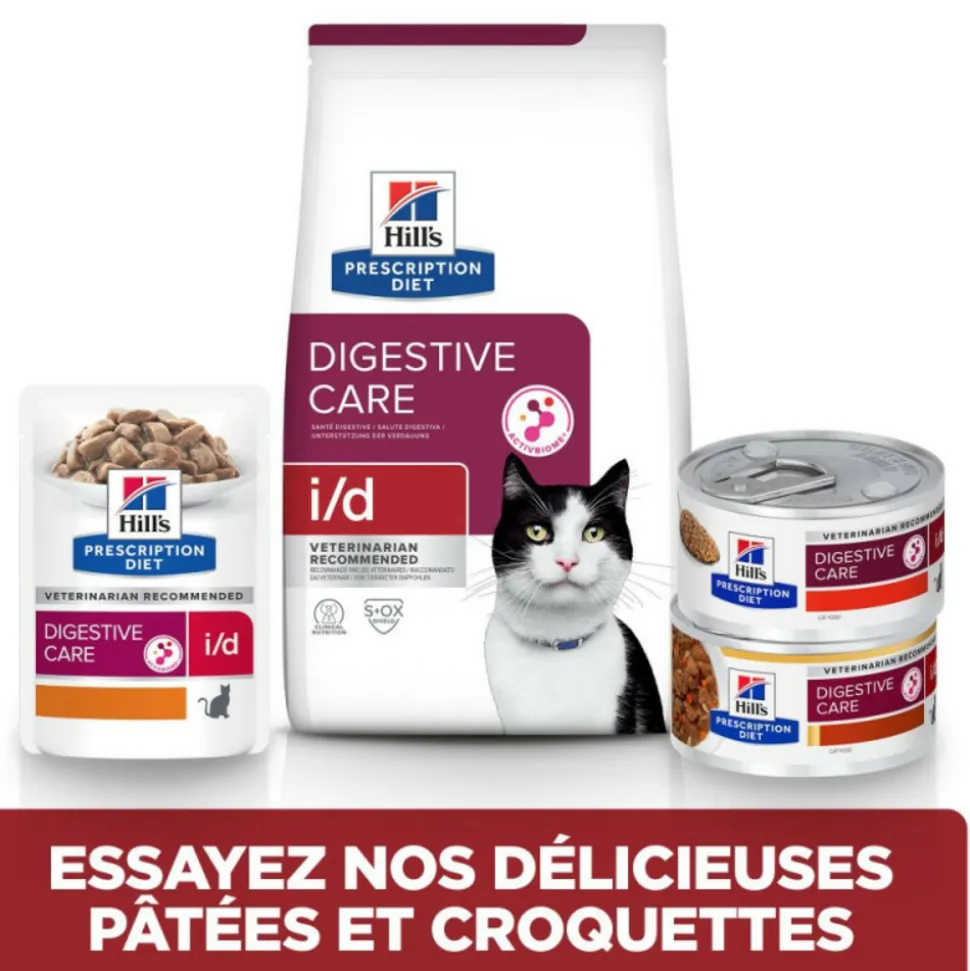HILL'S - Patee chat adult prescription diets i/d digestive care poulet (sachet) - hill's 12*85 g