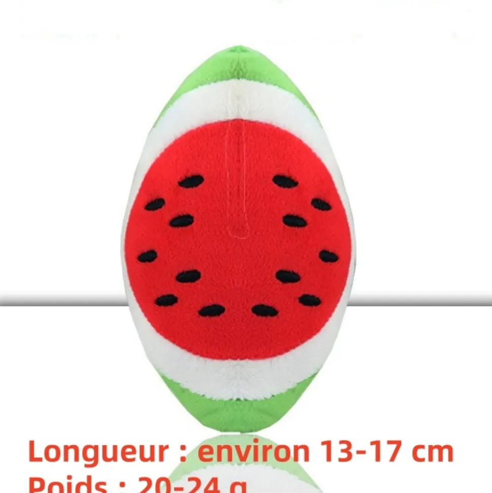Jouet en peluche pour chien avec des motifs de fruits et d'animaux de dessin animé
