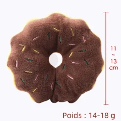Jouet en peluche pour chien avec des motifs de fruits et d'animaux de dessin animé