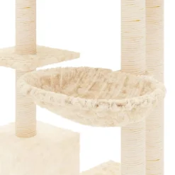 MAISON EXCLUSIVE - Arbre à chat avec griffoirs en sisal crème 142 cm