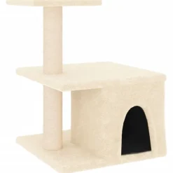 MAISON EXCLUSIVE - Arbre à chat avec griffoirs en sisal crème 48 cm