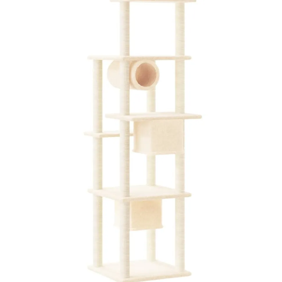 MAISON EXCLUSIVE - Arbre à chat avec griffoirs en sisal crème 169 cm