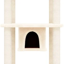 MAISON EXCLUSIVE - Arbre à chat avec griffoirs en sisal crème 169 cm
